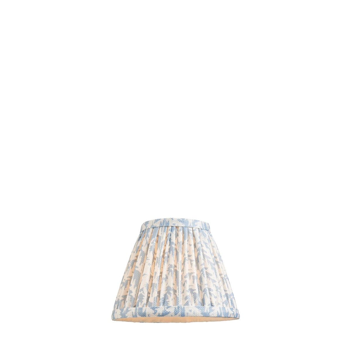 16cm Leaf Patterned Light Shade in Pleated Fabric blue, ÉDITÉ
