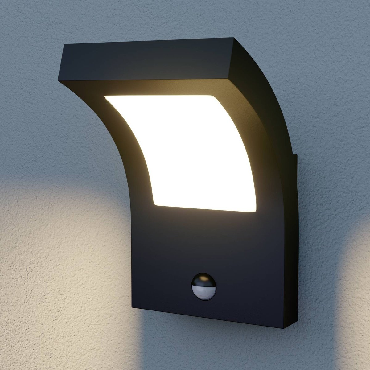 Applique extérieure en aluminium moderneLED gris graphite (ral 840-m), blanc opale, ARCCHIO