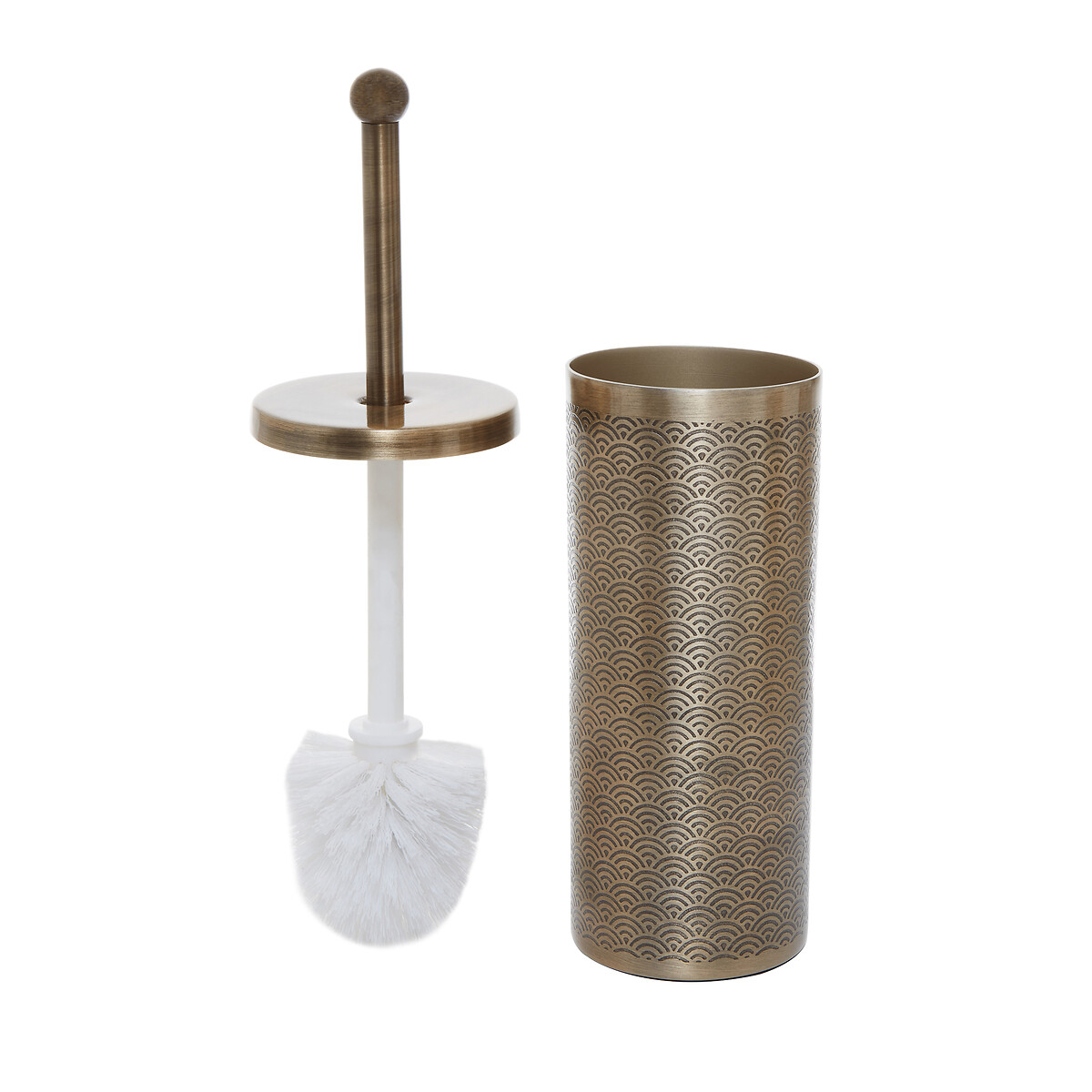 Art Deco Gold Finish Toilet Brush gold-coloured, FIFTY FIVE SOUTH