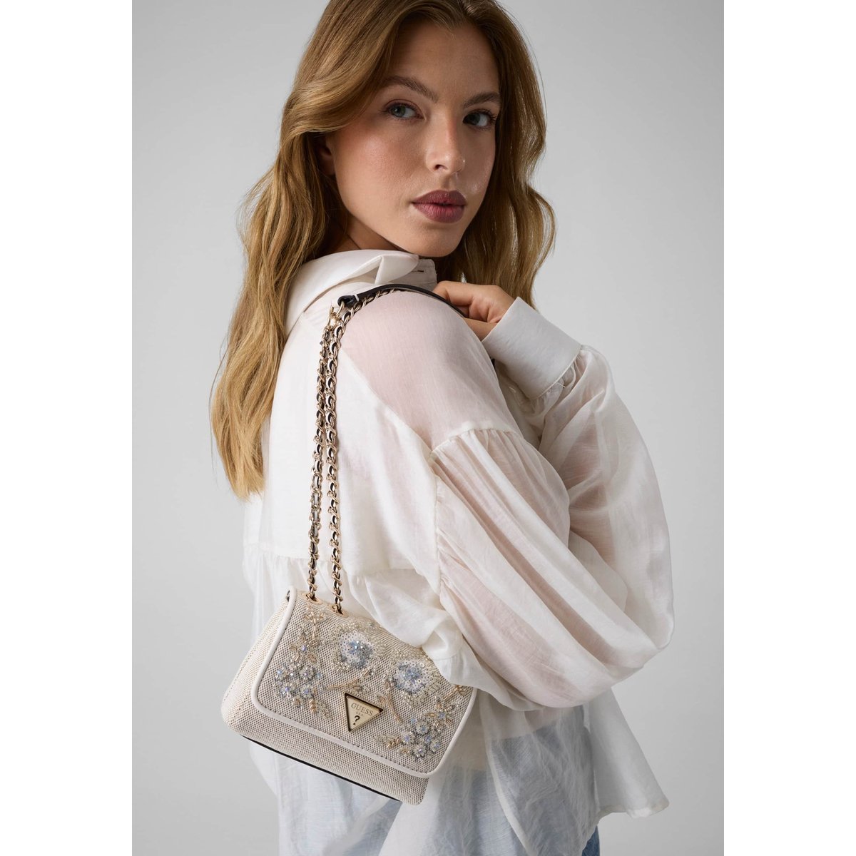 Mini Sac Giully beige, GUESS