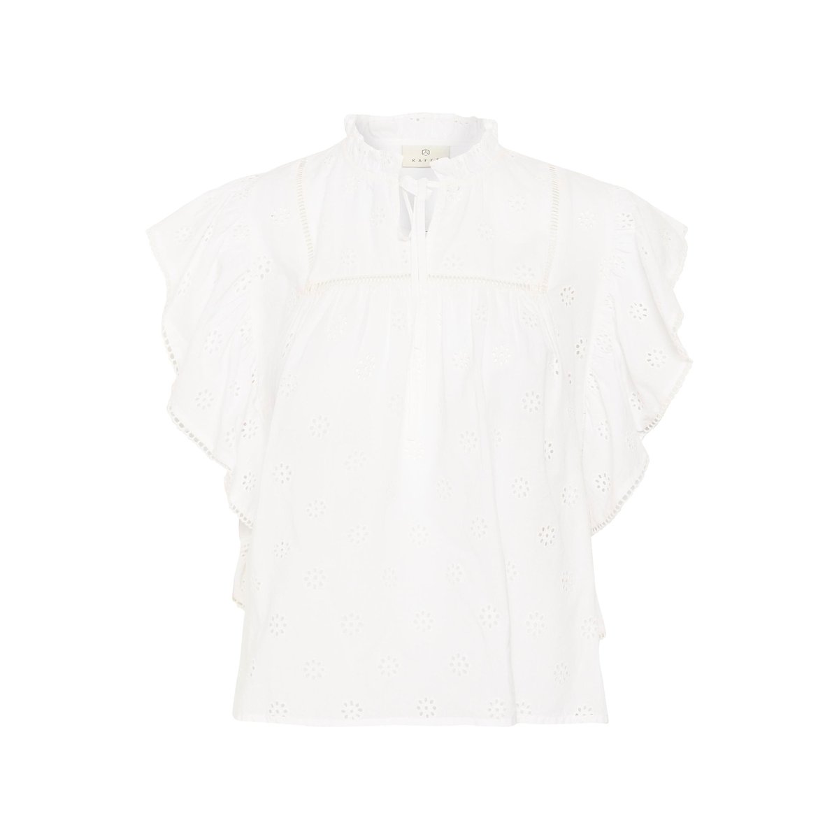 Blouse à manches courtes blanc chalk, KAFFE