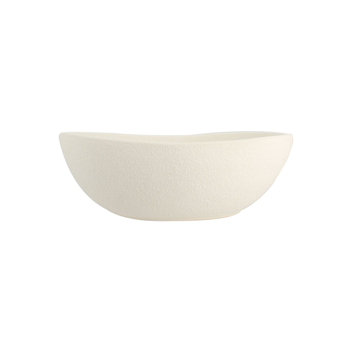 Lot de 6 assiettes creuses en grès 21cm, SNOWSTACK blanc, OGO LIVING