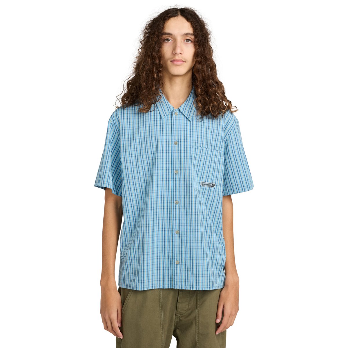 Chemise manches courtes NAPKINS bleu napkins blue, ELEMENT
