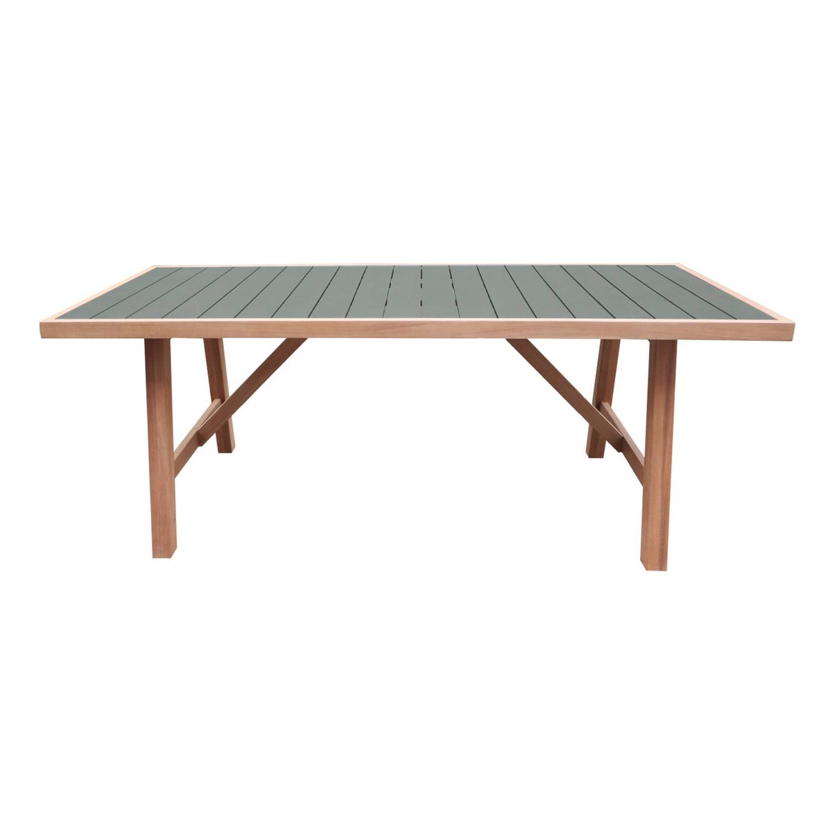 Table de jardin bois d'acacia et aluminium 8 places ELDORA anthracite, SWEEEK