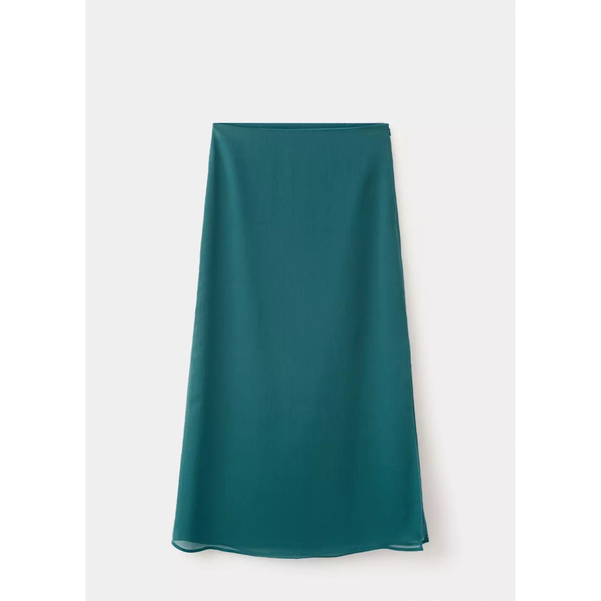 Jupe longue texturée bleu pétrole, MANGO TEEN
