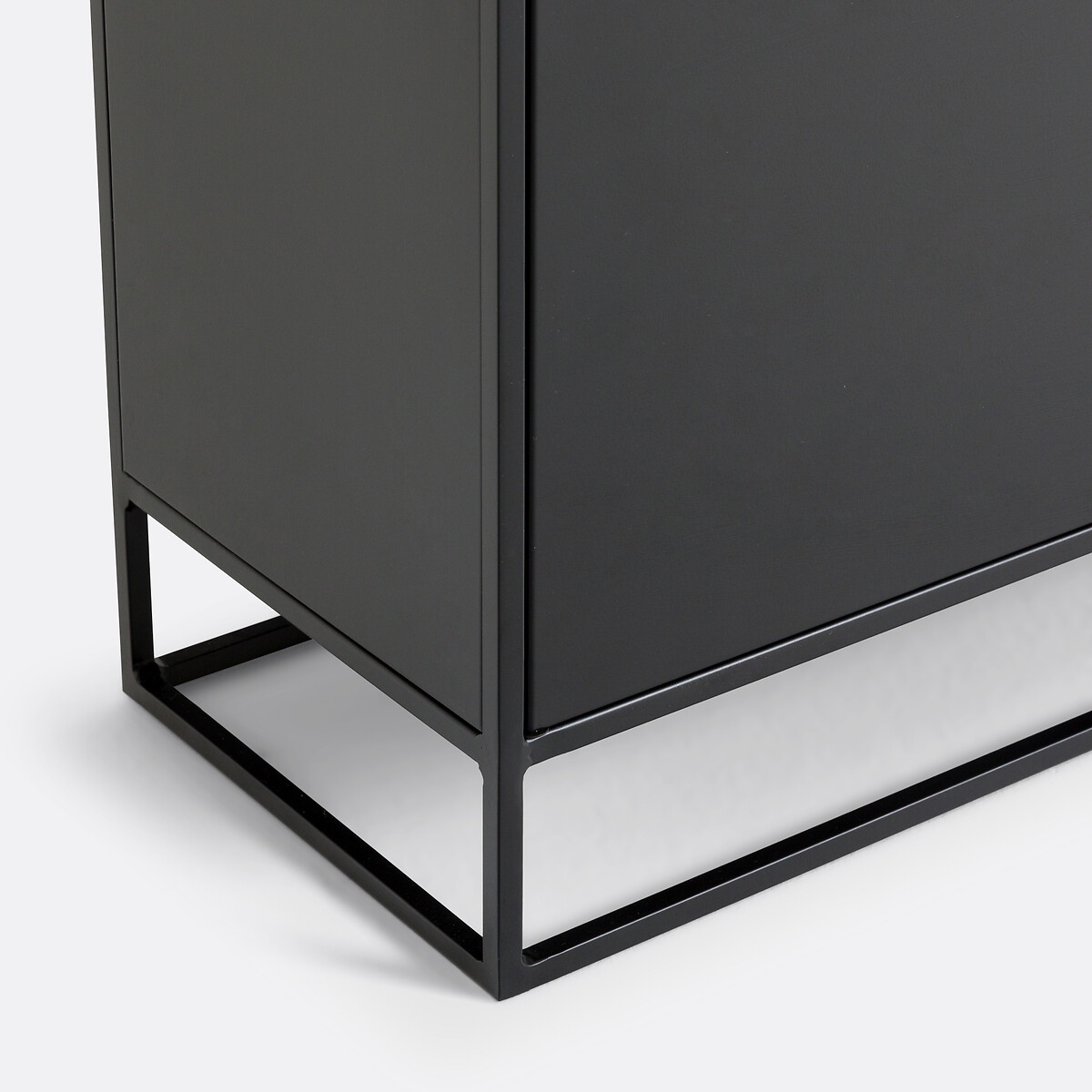 Armoire d'entrée 4 portes en métal acier, Miva métal noir, LA REDOUTE INTERIEURS