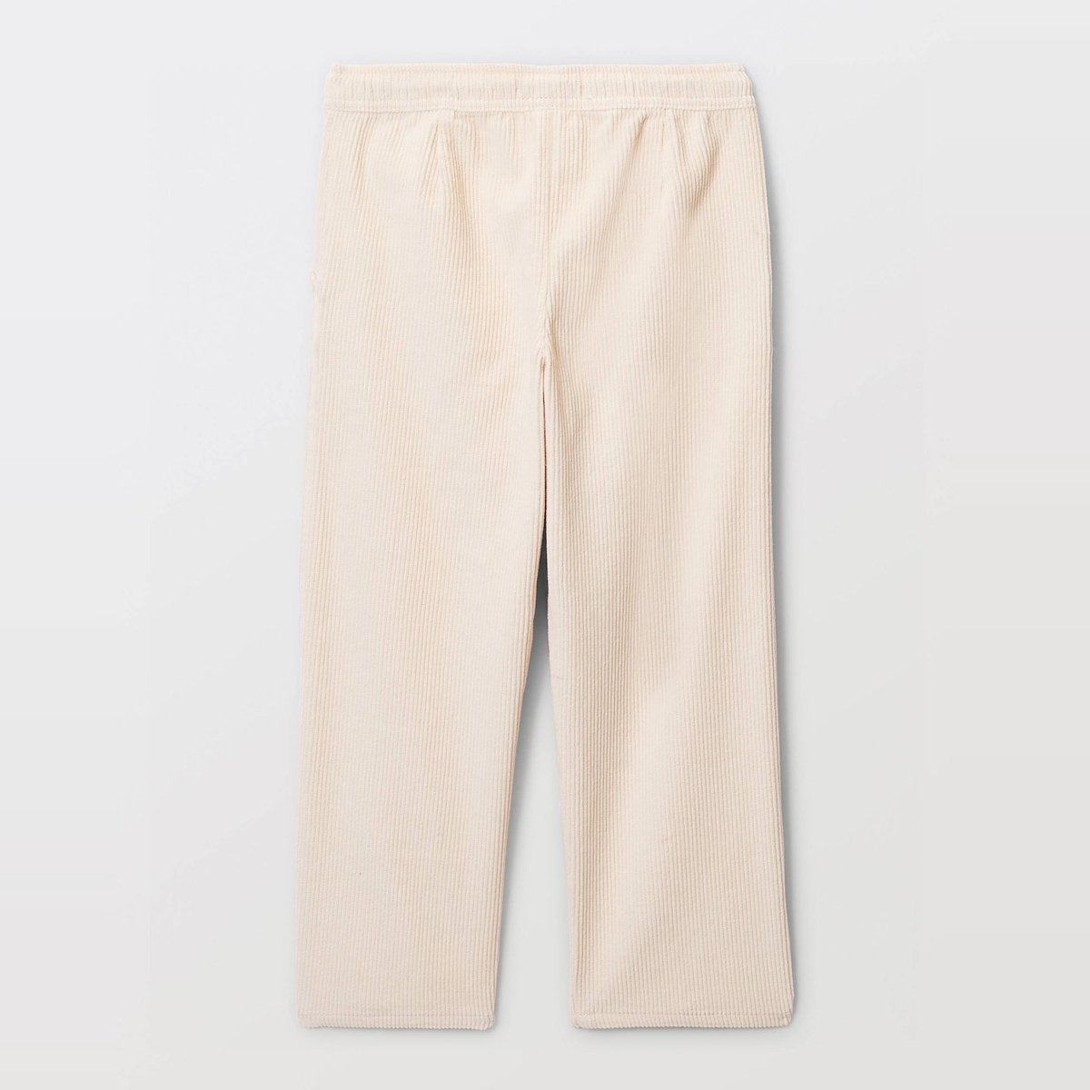 Pantalon taille élastiquée uni contient du coton naturel, MONOPRIX