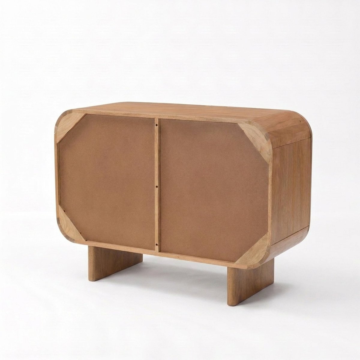 Petit buffet en bois de manguier et cannage - EZIO marron foncé, MAISON PAVANE