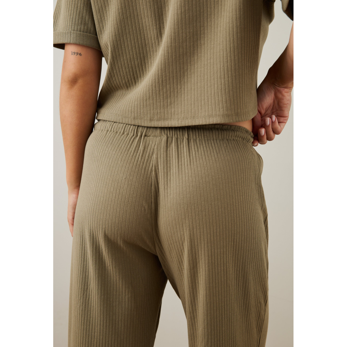 Pantalon côtelé Elsa vert, VARIANCE