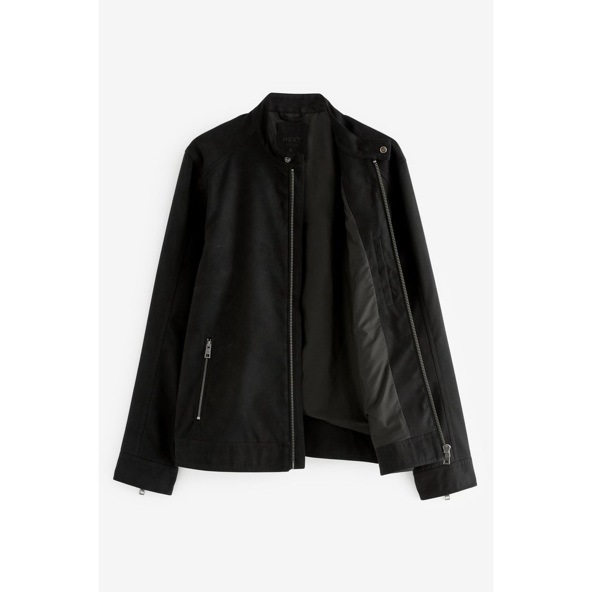 Veste style pilote en imitation daim noir, NEXT