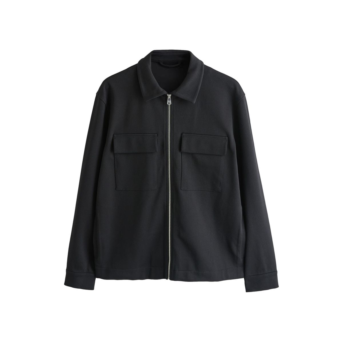 Veste-chemise zippée en jersey n. premium noir, NEXT