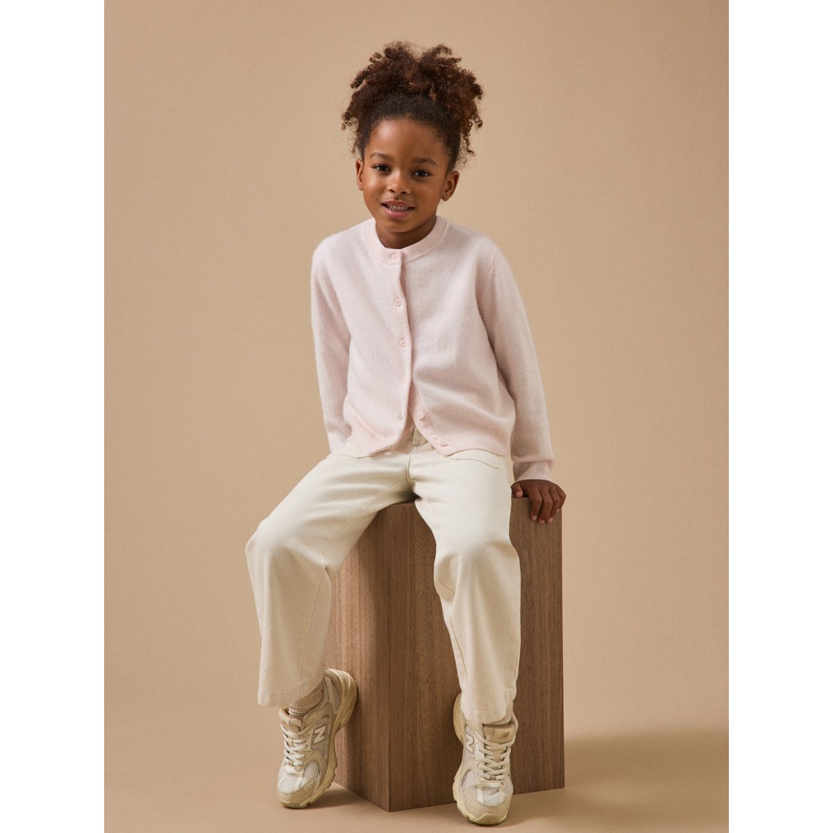 Cardigan en cachemire rose chine, CYRILLUS