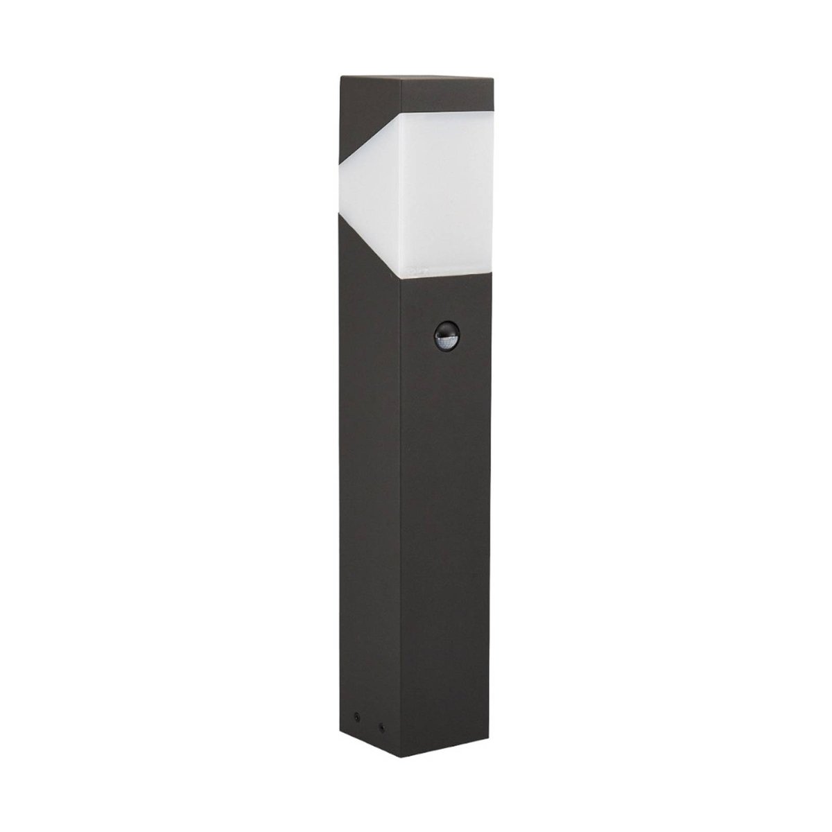 Luminaire extérieur en aluminium moderne gris graphite, blanc opale, LUCANDE