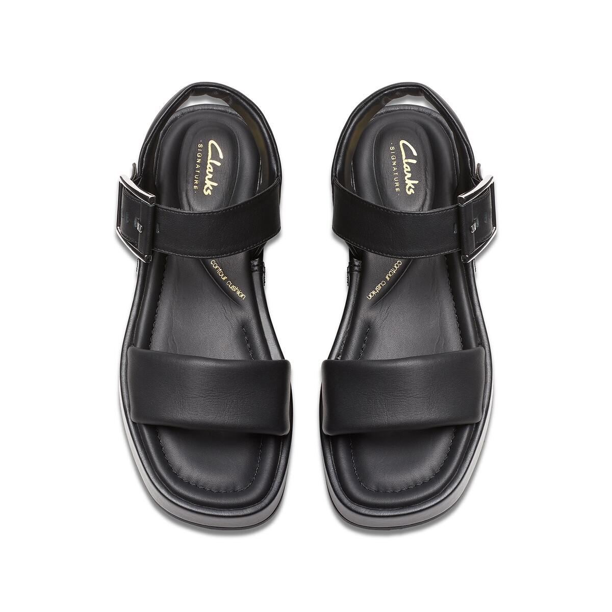 Sandales en cuir Alda Strap noir, CLARKS