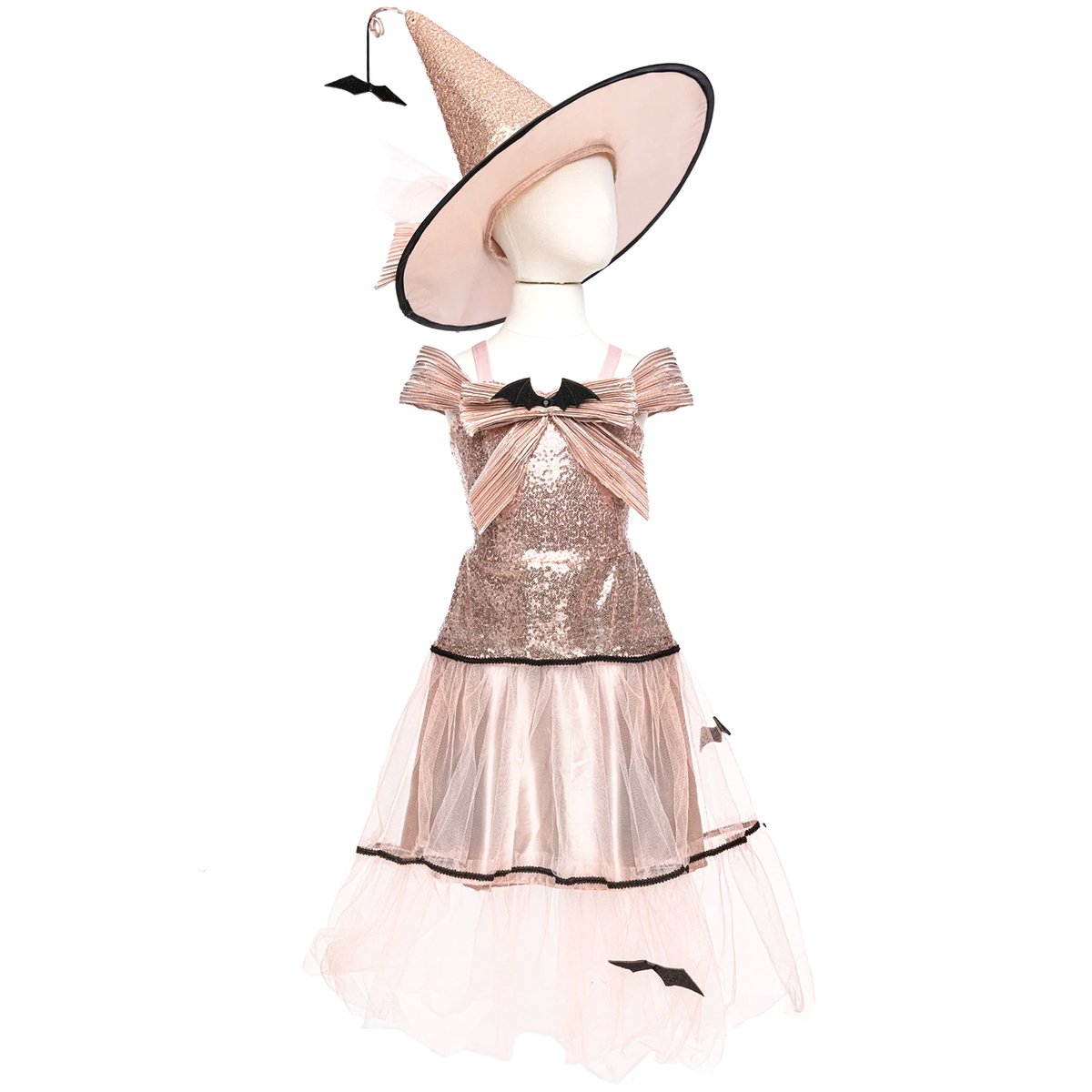 Déguisement enfant – Robe Sorcière Glamour rose, GREAT PRETENDERS