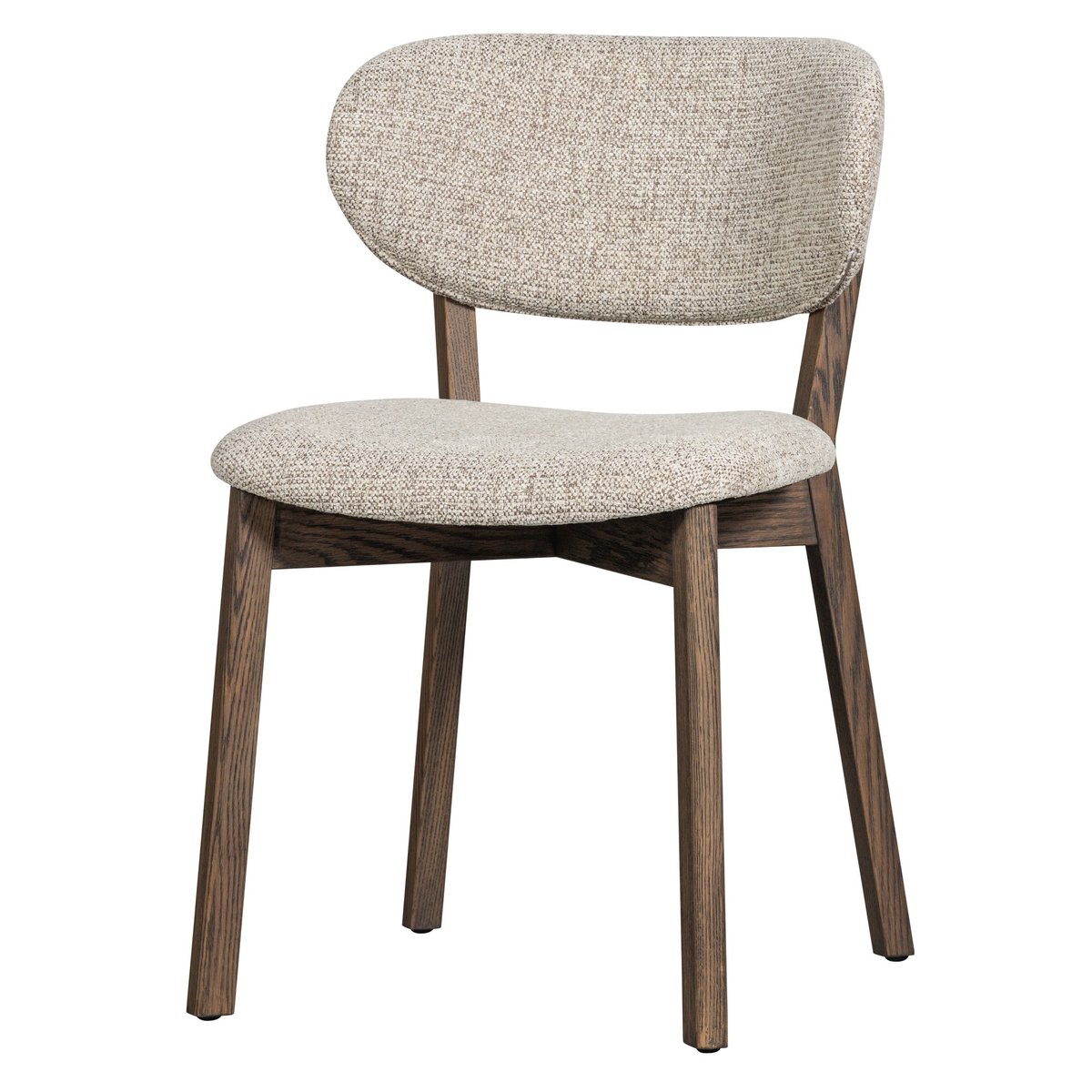 Lot de 2 chaises de table en polyester UDAR marron, WOOOD