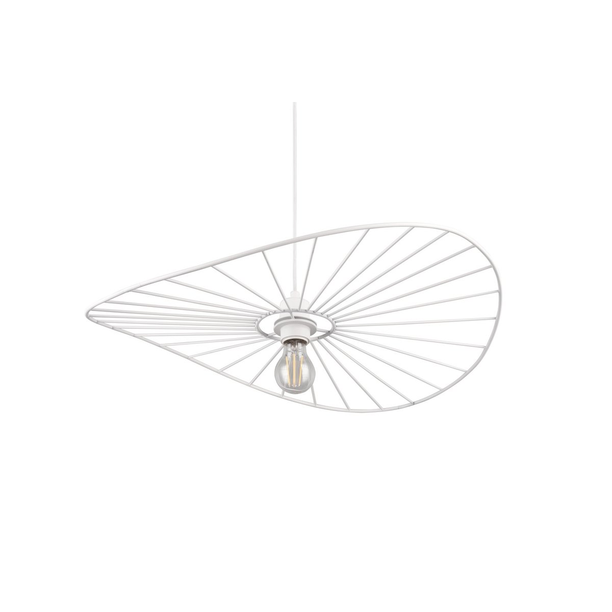 Suspension en métal bohème, D.60 , CHAPEAU blanc, TRIO
