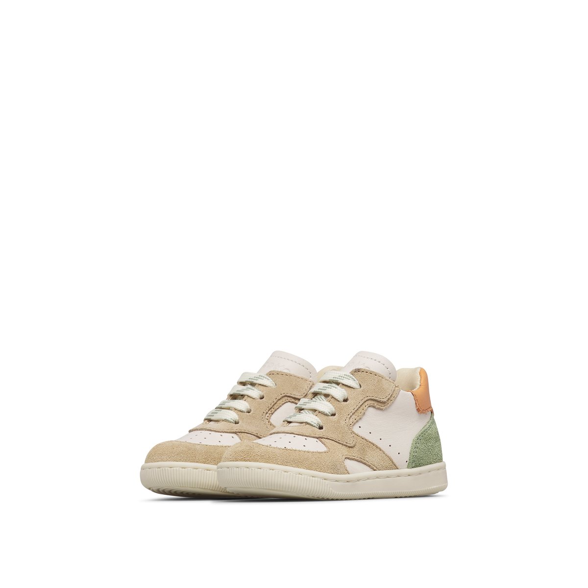 Baskets en cuir et en daim VEPER blanc-beige-, FALCOTTO