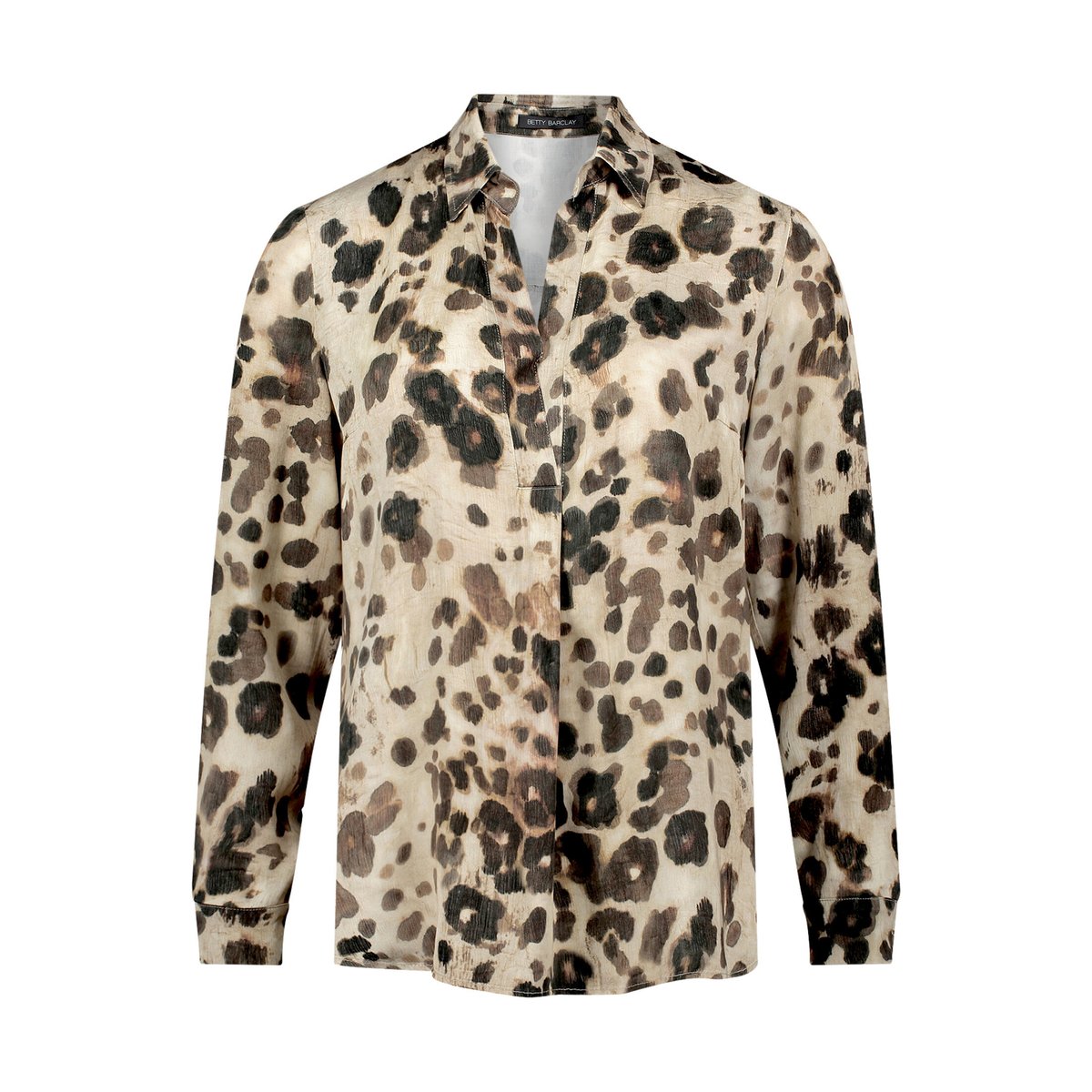 Chemisier long à manches longues beige/taupe, BETTY BARCLAY