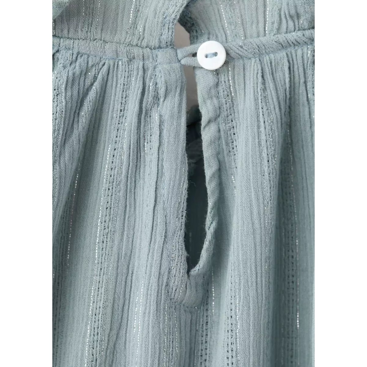 Blouse Fil textile volants bleu, MANGO KIDS