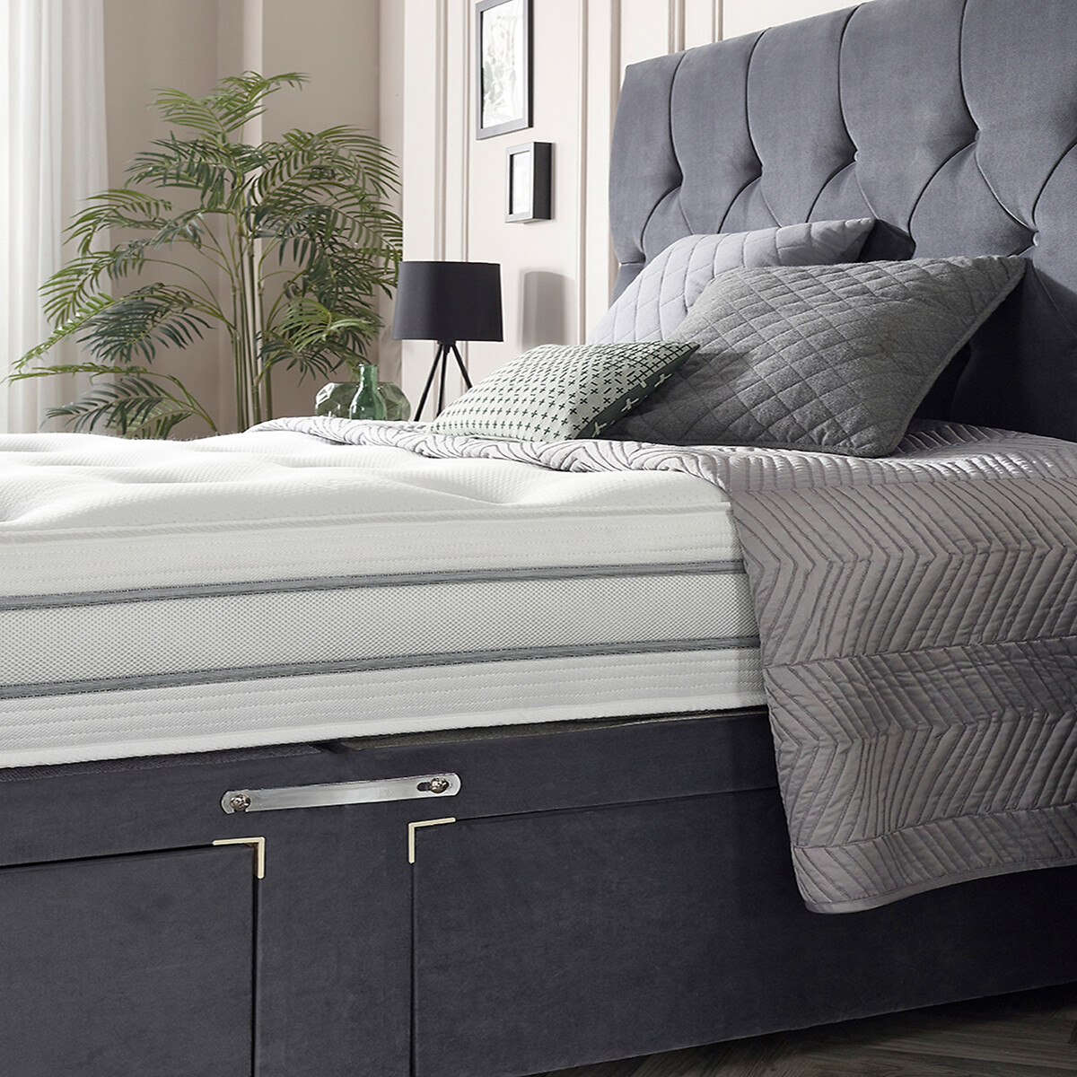 Aspire Cool 1000 Pocket Tufted Mattress white, ASPIRE