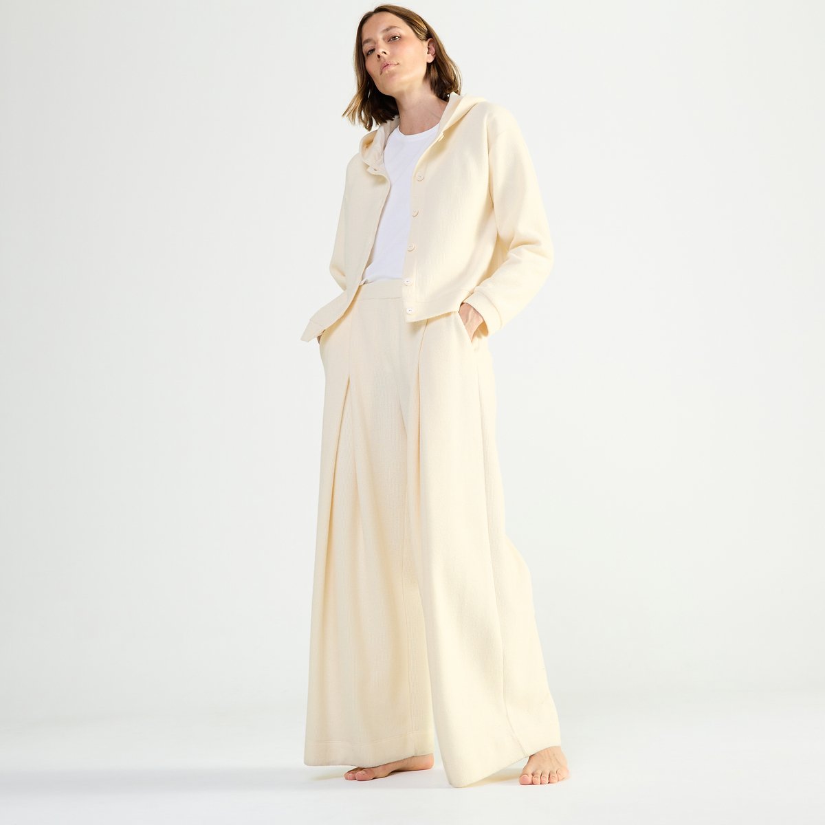 Pantalon en coton ETREINTE ivoire, LAURENCE TAVERNIER