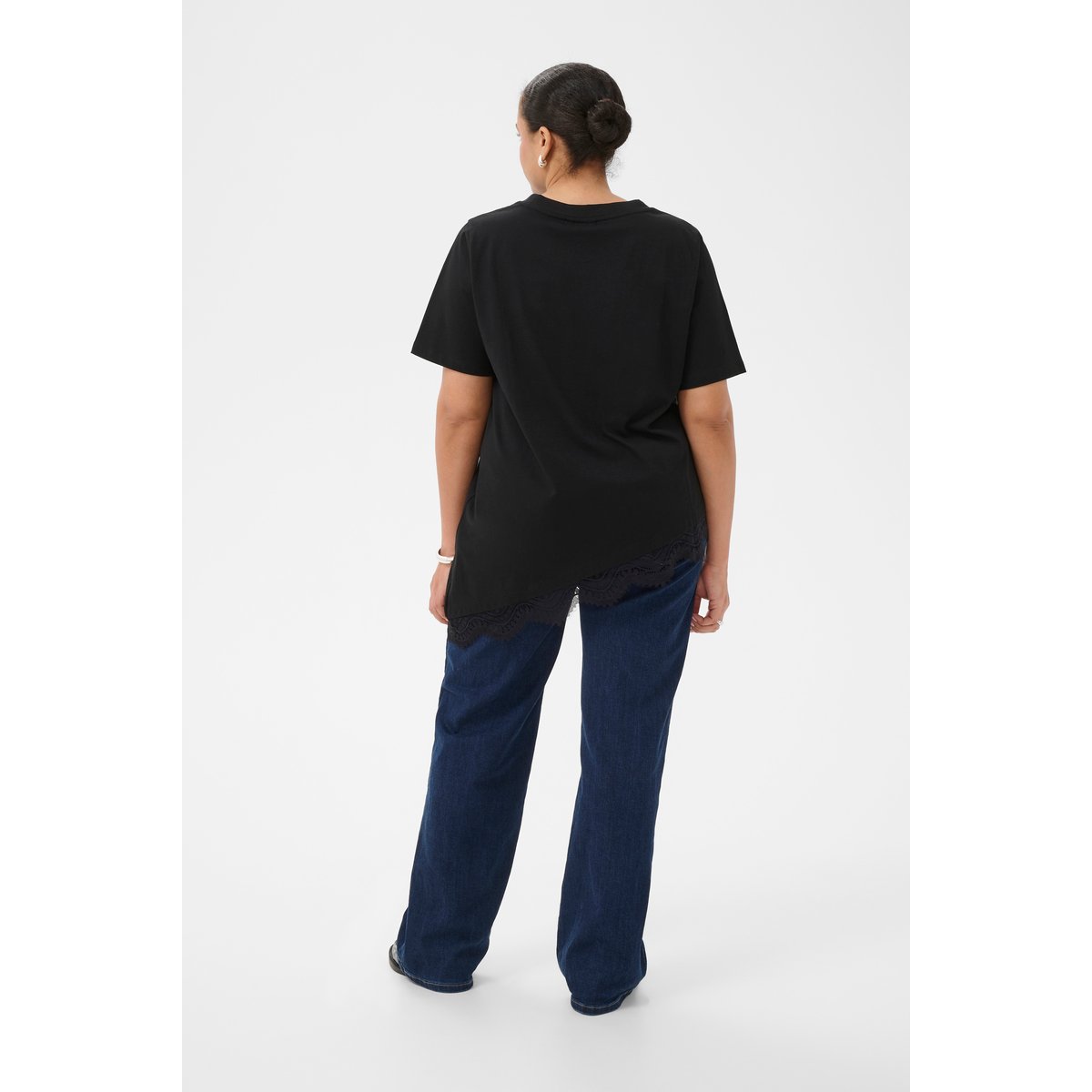 T-shirt à manches courtes noir black deep, KAFFE CURVE