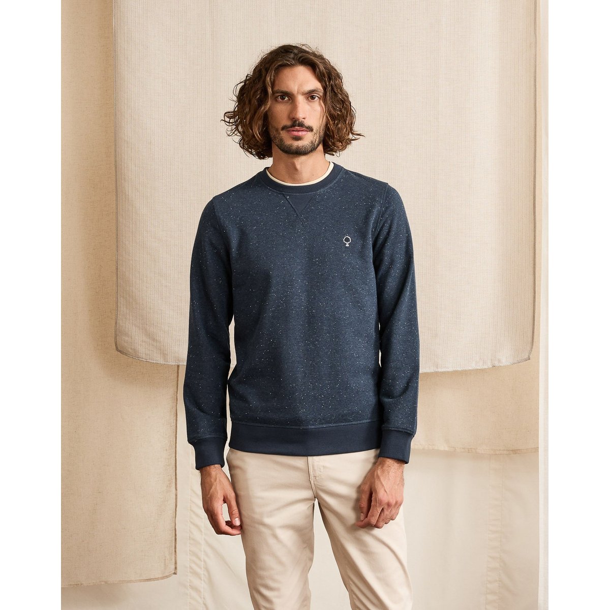 Sweat coton DONON bleu marine, FAGUO