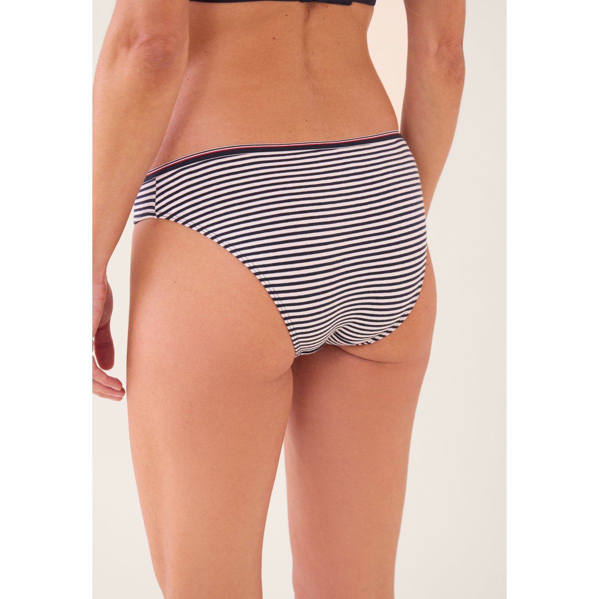 Lot de 3 culottes en coton Lucette marine marinière blanc, LE SLIP FRANCAIS