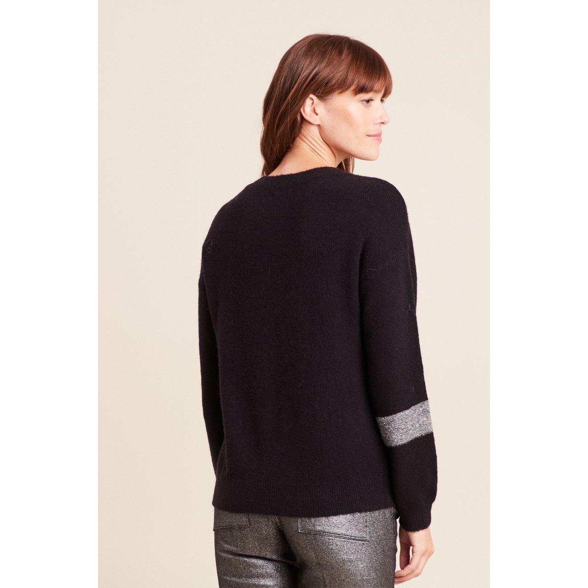 Pull col rond manches longues noir, BREAL
