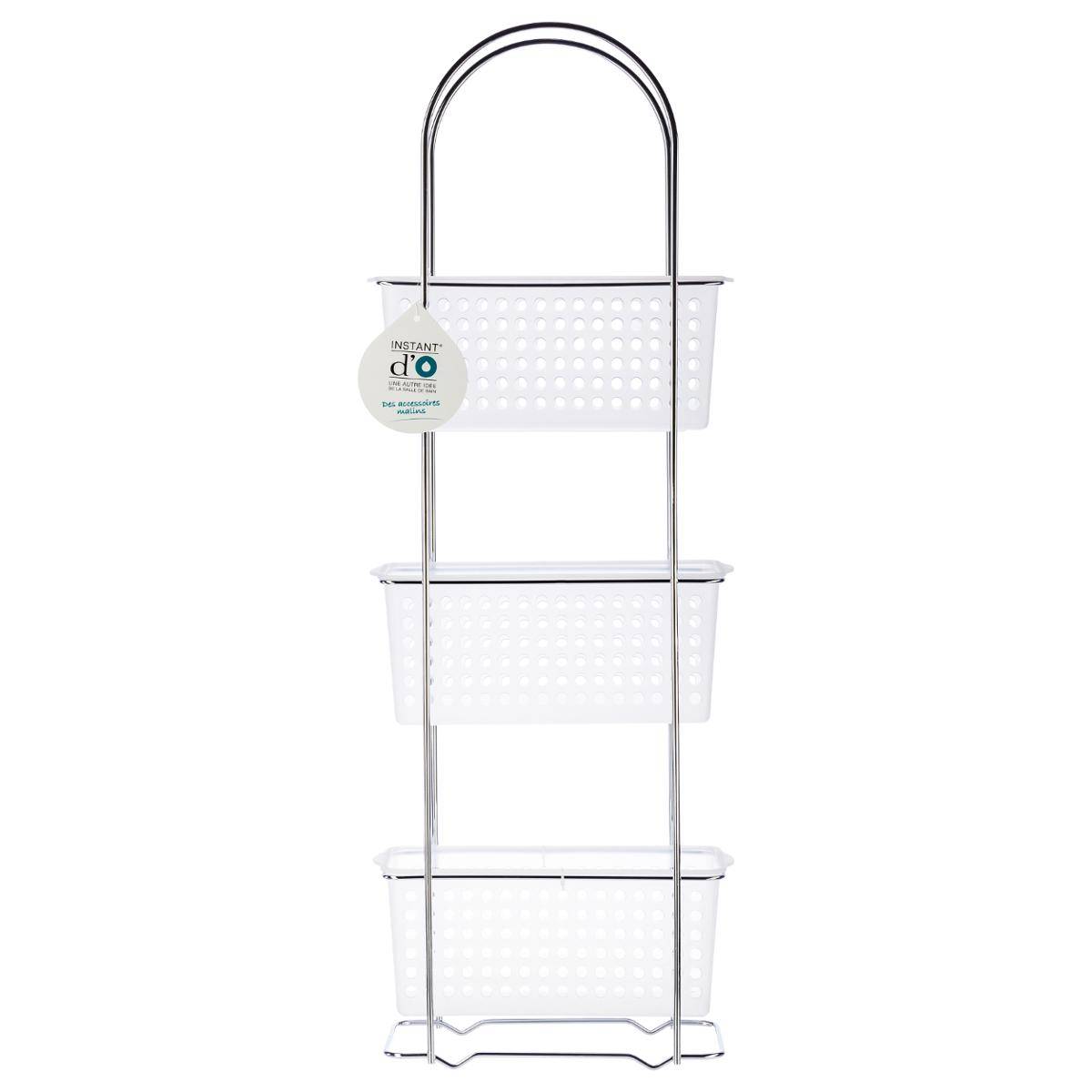 Étagère 3 niveaux transparente blanc, 5FIVE SIMPLY SMART