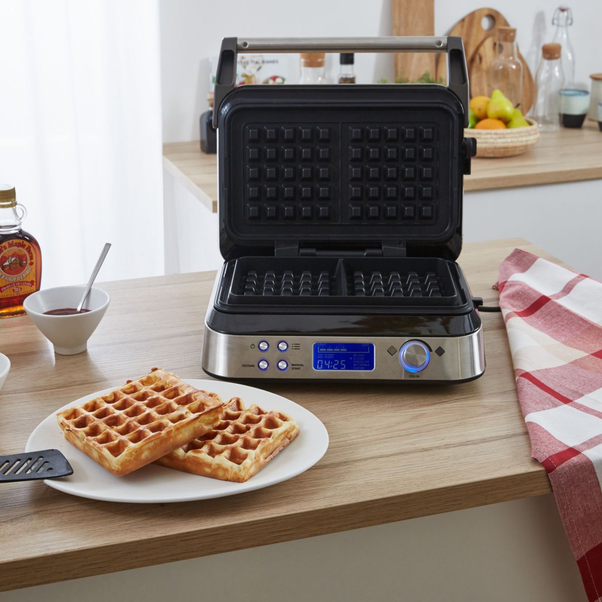 Gaufrier MWM1 Professionnel digital couleur unique, MIOGO
