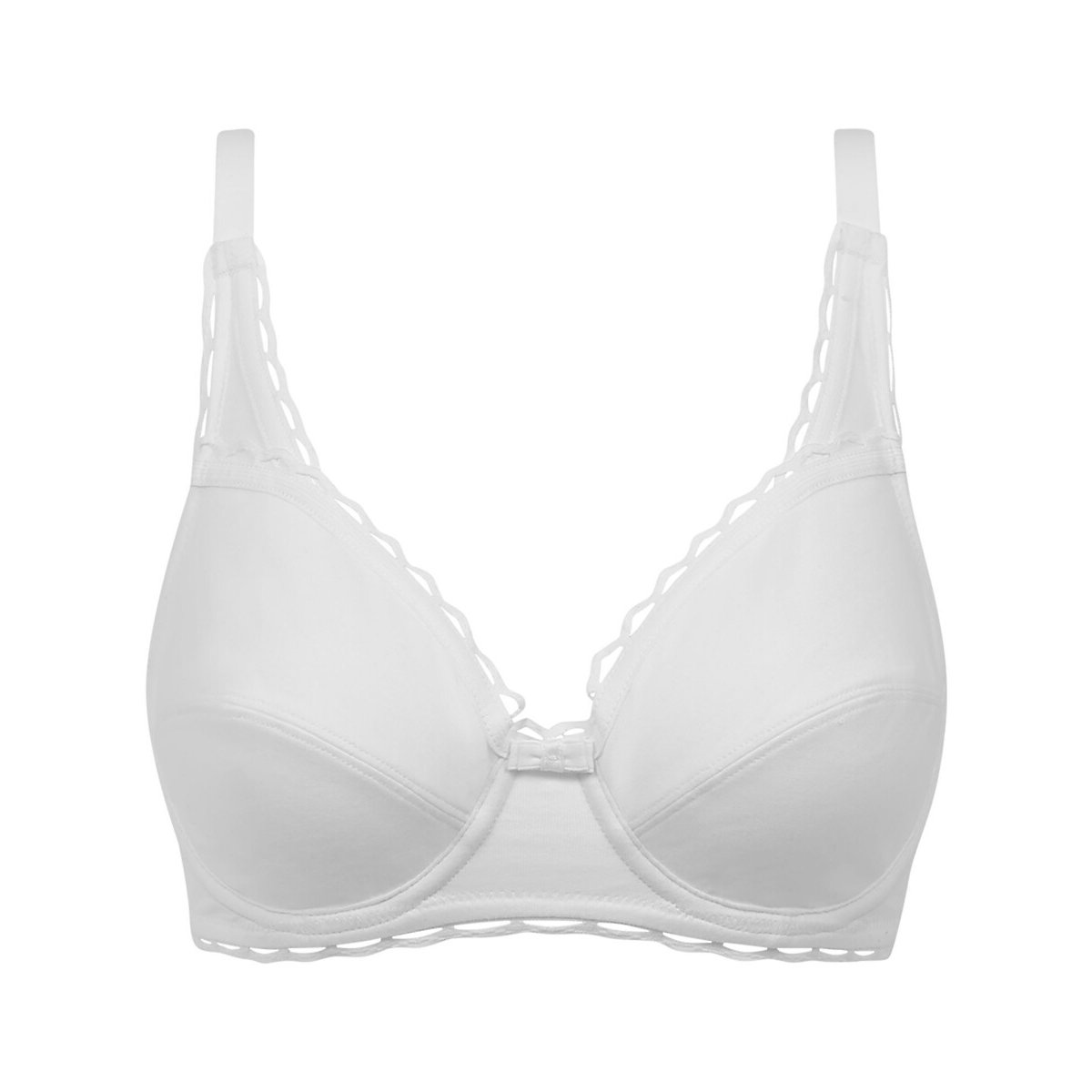 Reggiseno Cœur croisé féminin cotone bio bianco, PLAYTEX