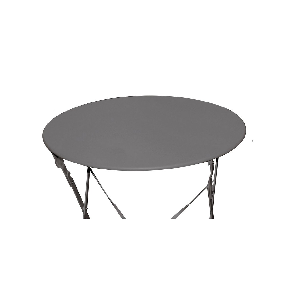 Table ronde de jardin pliable en métal gris anthracite - 60x60x71cm gris, SUNNYDAYS