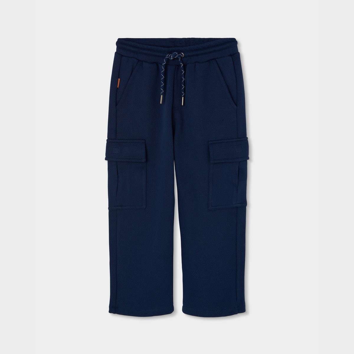 Pantalon garçon en maille cargo bleu, BOBOLI