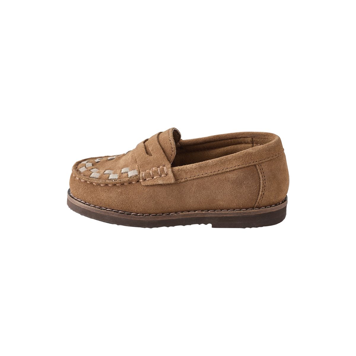 Mocassins en cuir marron fauve, NEXT