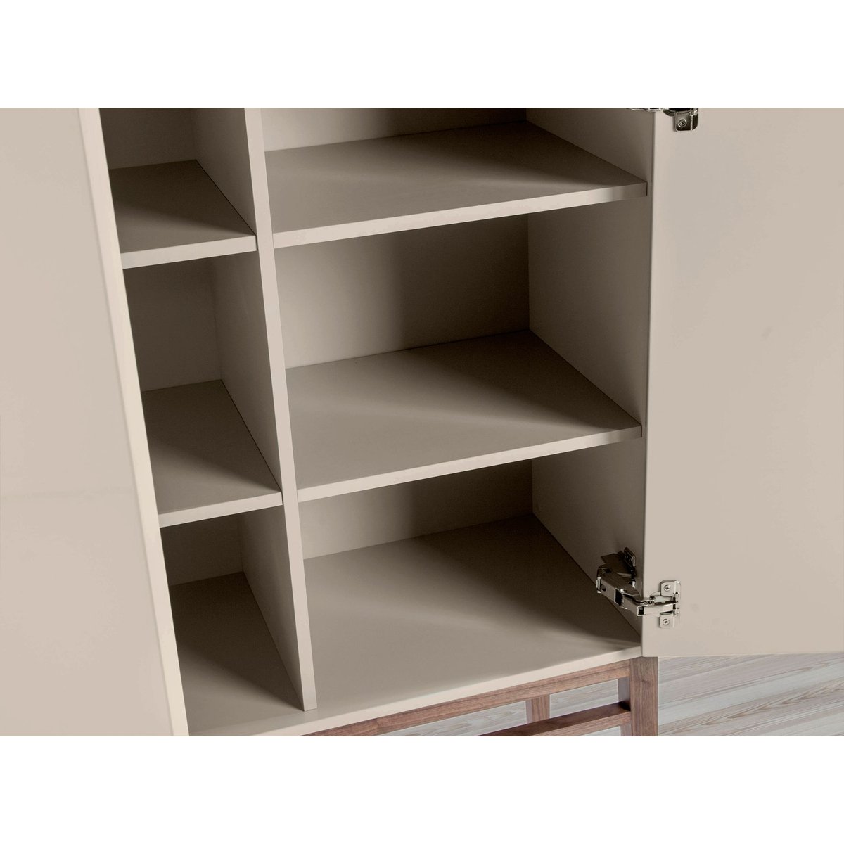 Buffet haut beige et noyer noyer | beige, ANGEL CERDA