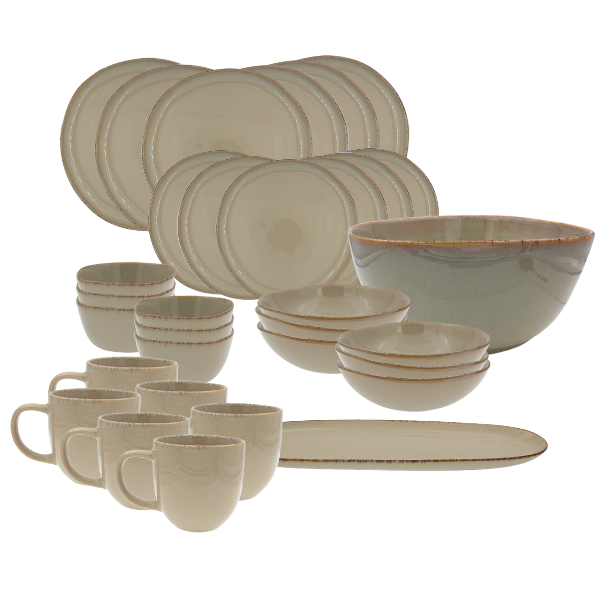 Service de table 32 pièces, DUNE beige, ARTIME