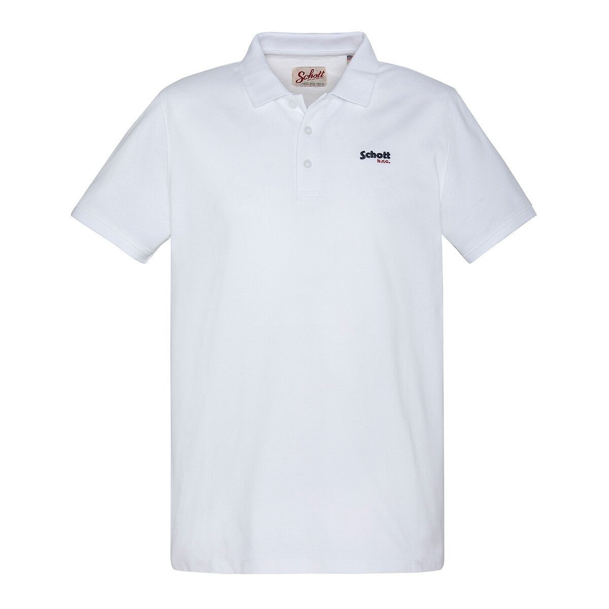 Polo en maille piquée PS Casual blanc, SCHOTT