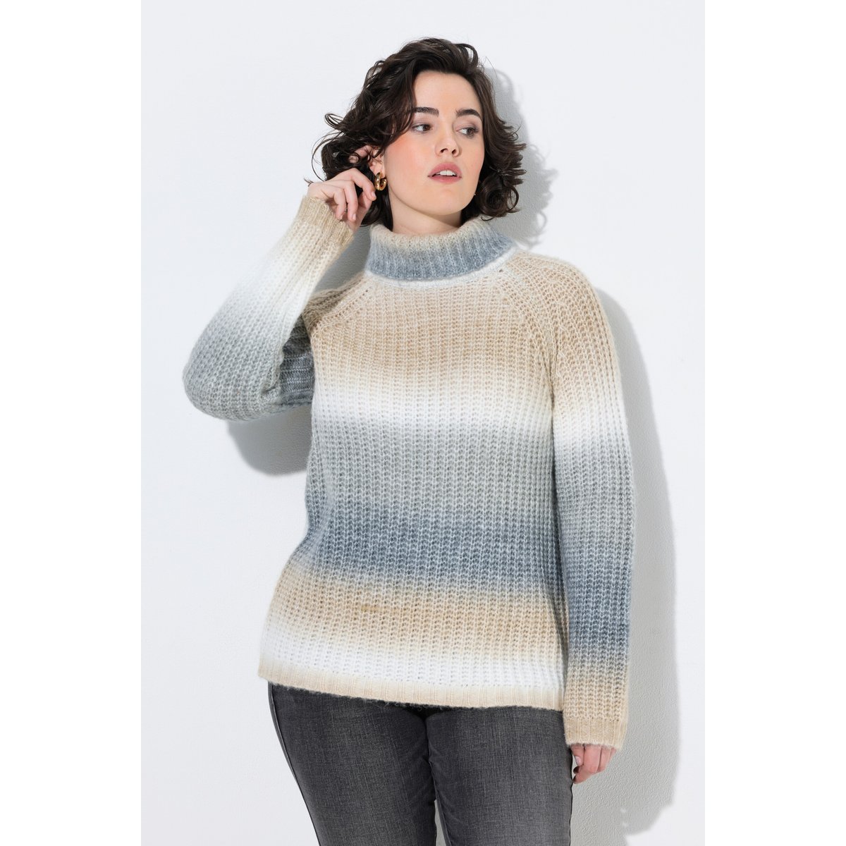 Pull avec dégradé de couleurs gris clair chiné, ULLA POPKEN