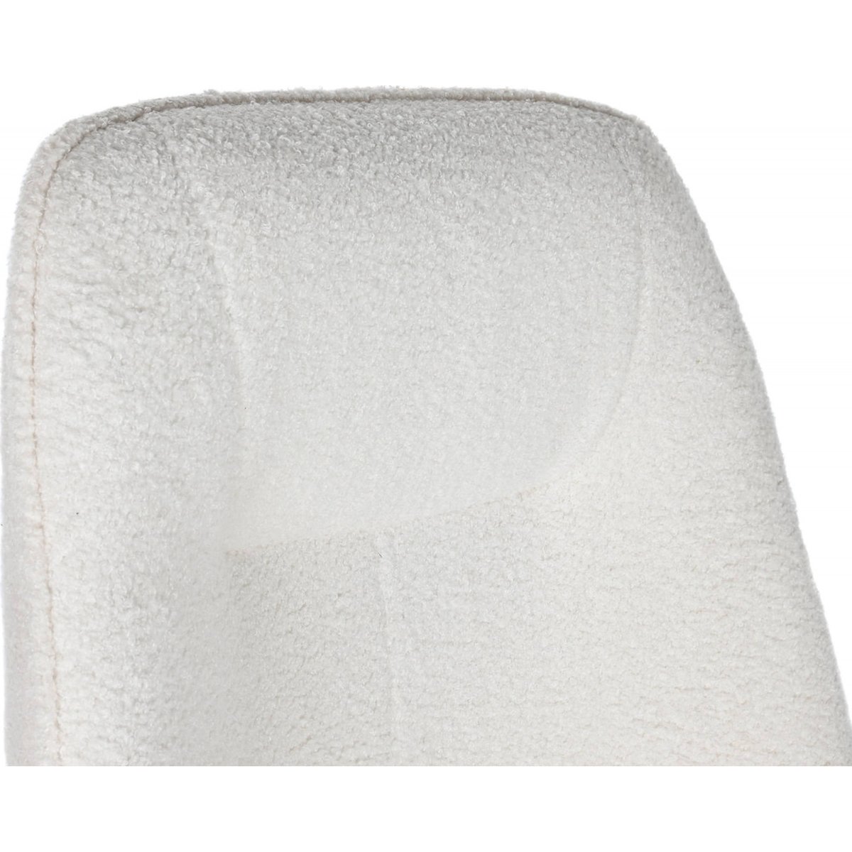 Fauteuil à bascule en polyester et métal contemporain blanc crème avec détails dorés, RECOLLECTION