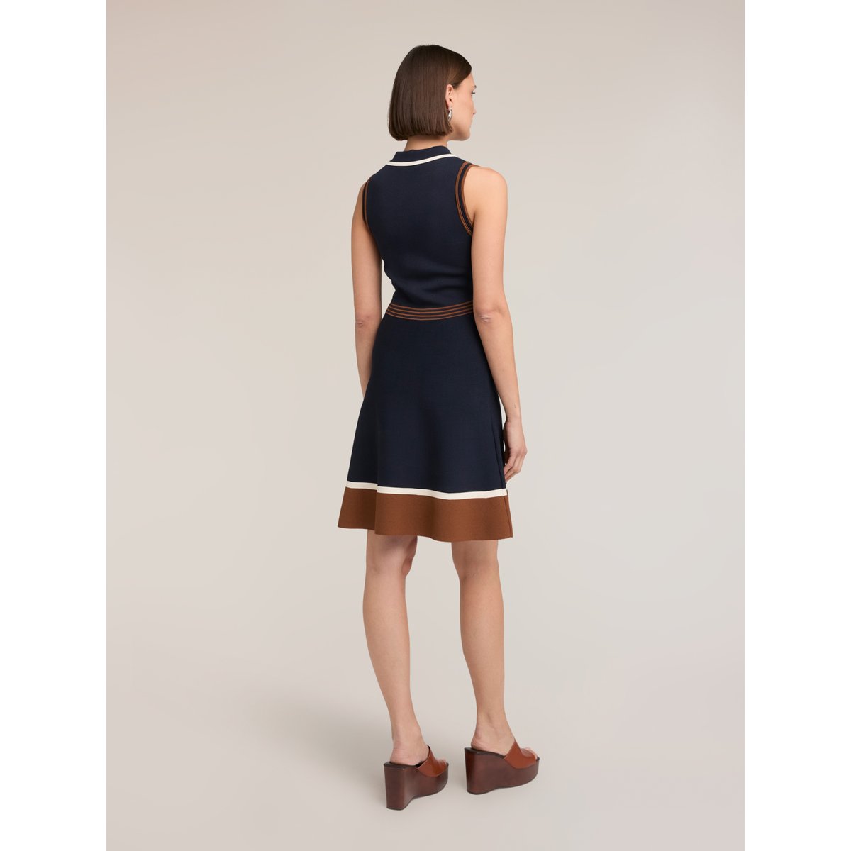Robe ligne A avec col polo bleu, MOTIVI