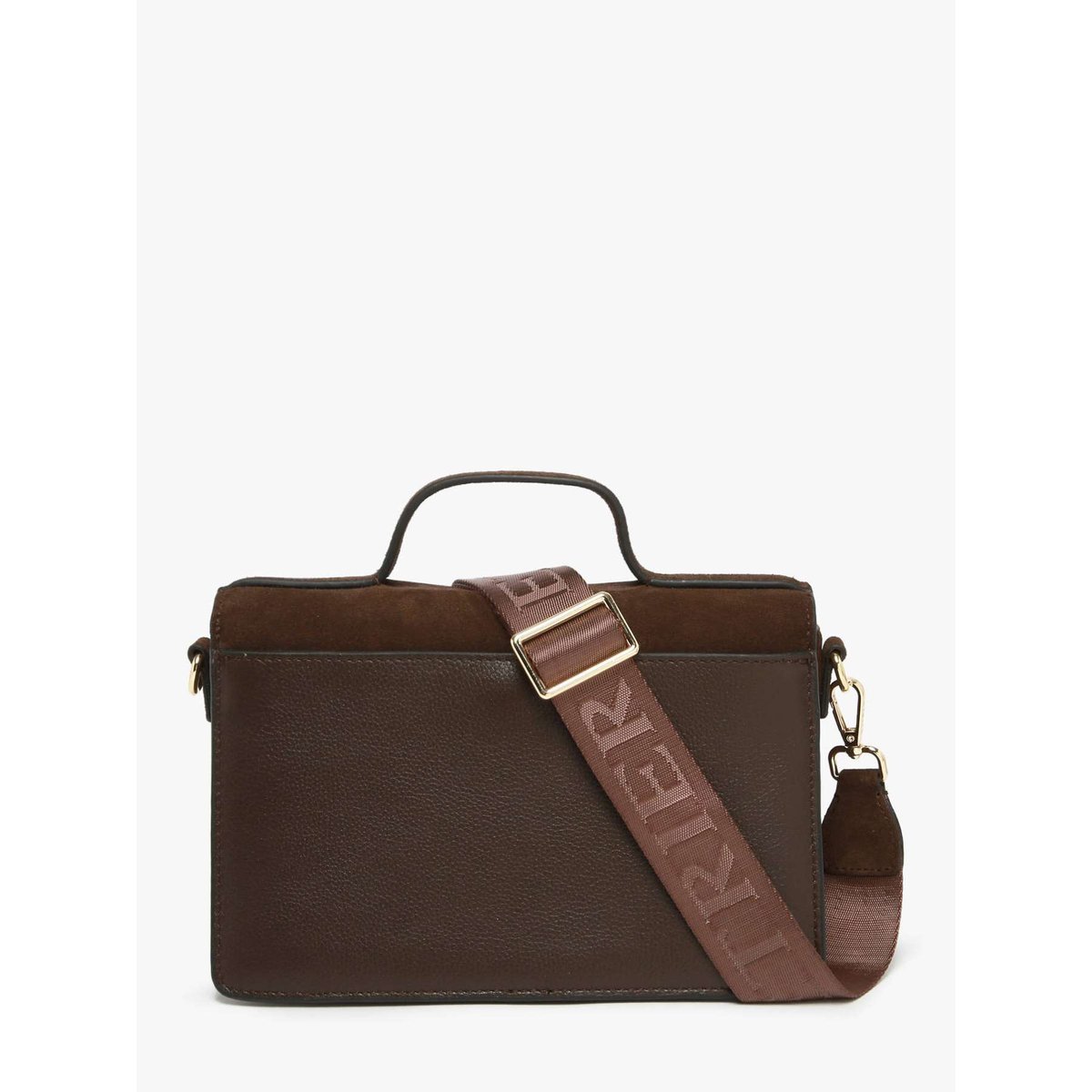 Sac bandoulière M Altesse suede chocolat, ETRIER