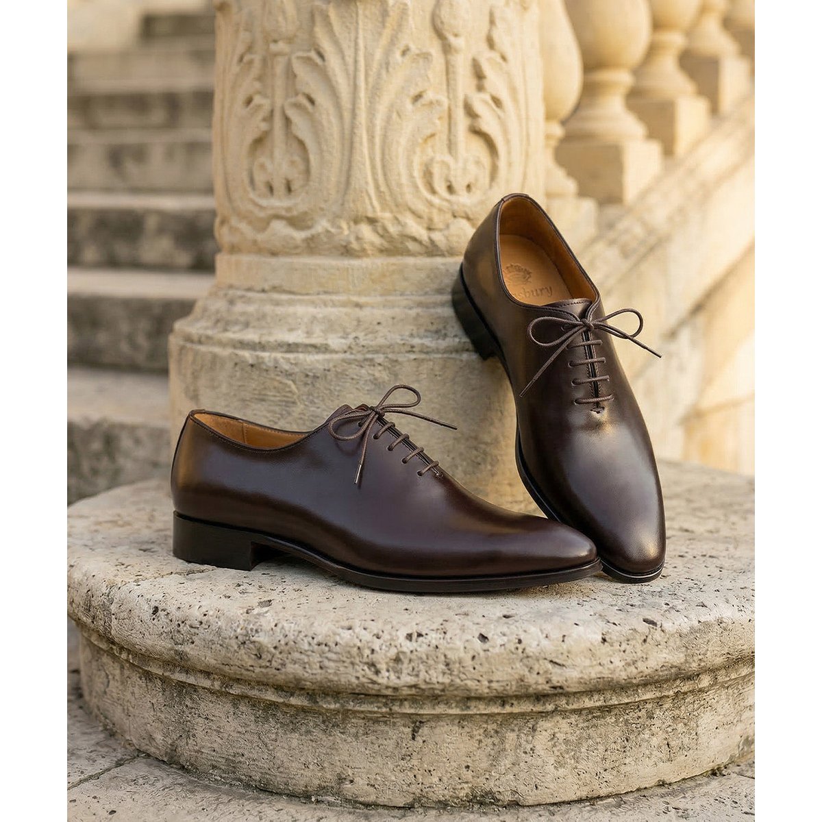 Richelieu cuir BROADWAY marron foncé, FINSBURY