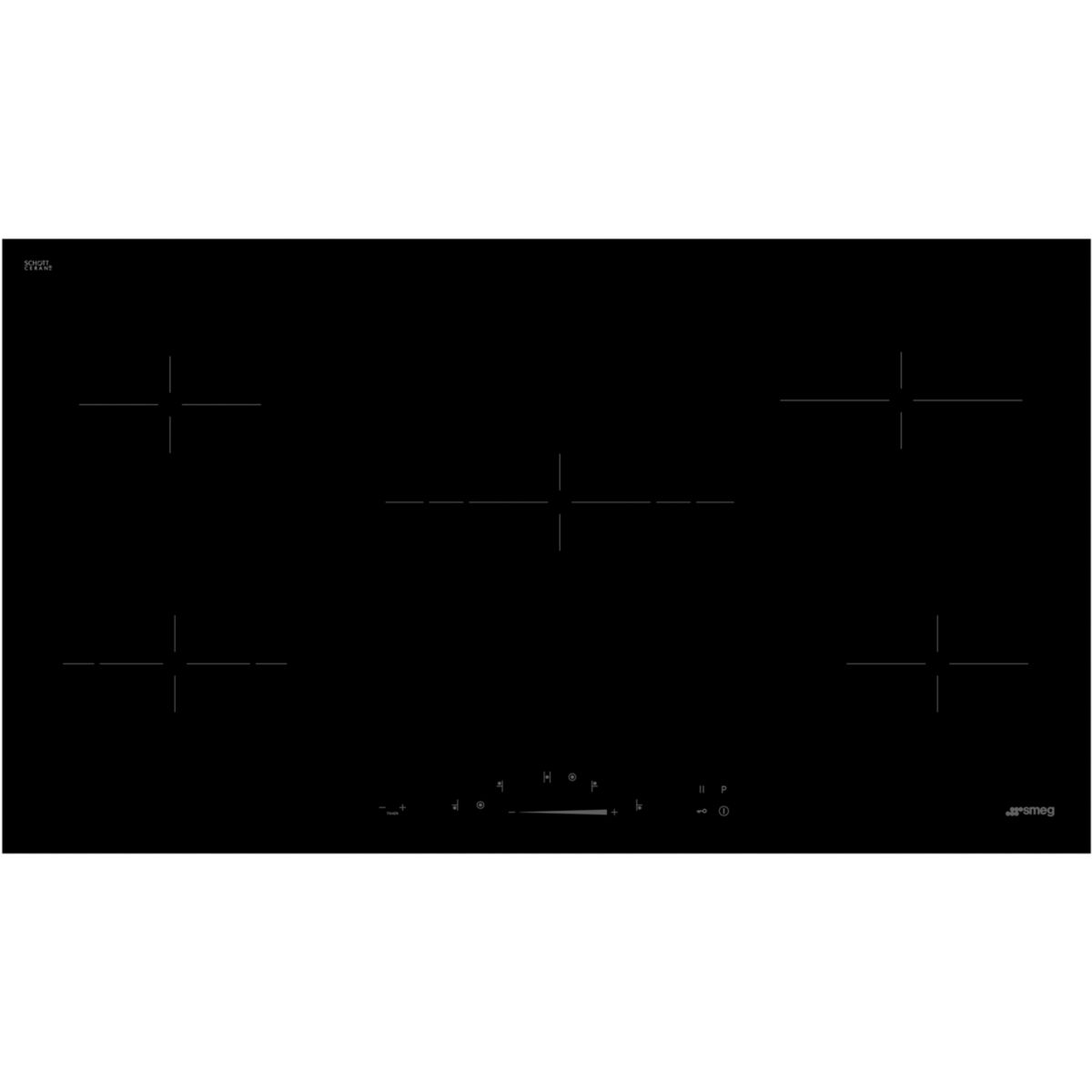 Plaque vitrocéramique SE484EMTD noir, SMEG