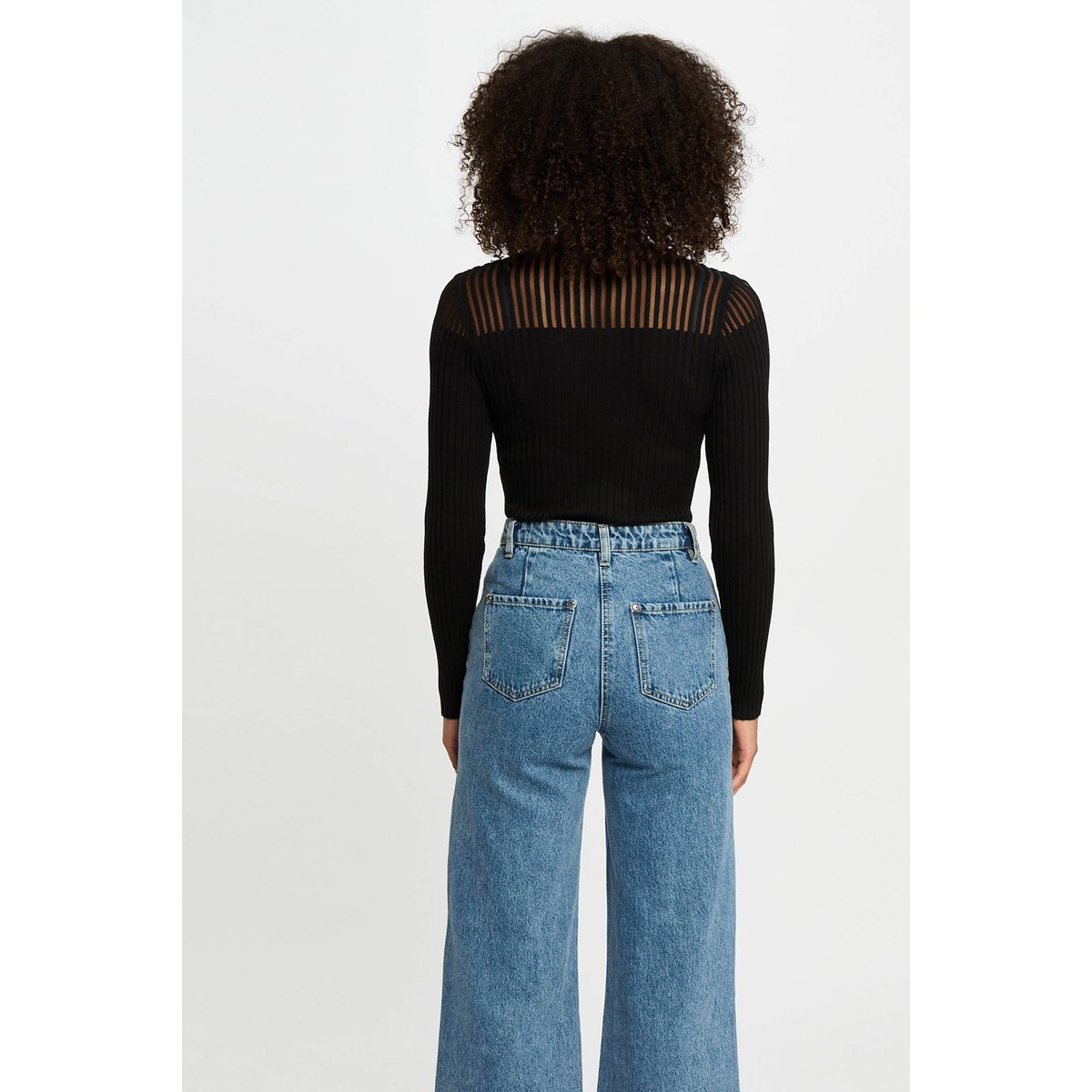Pull manches longues noir, MORGAN