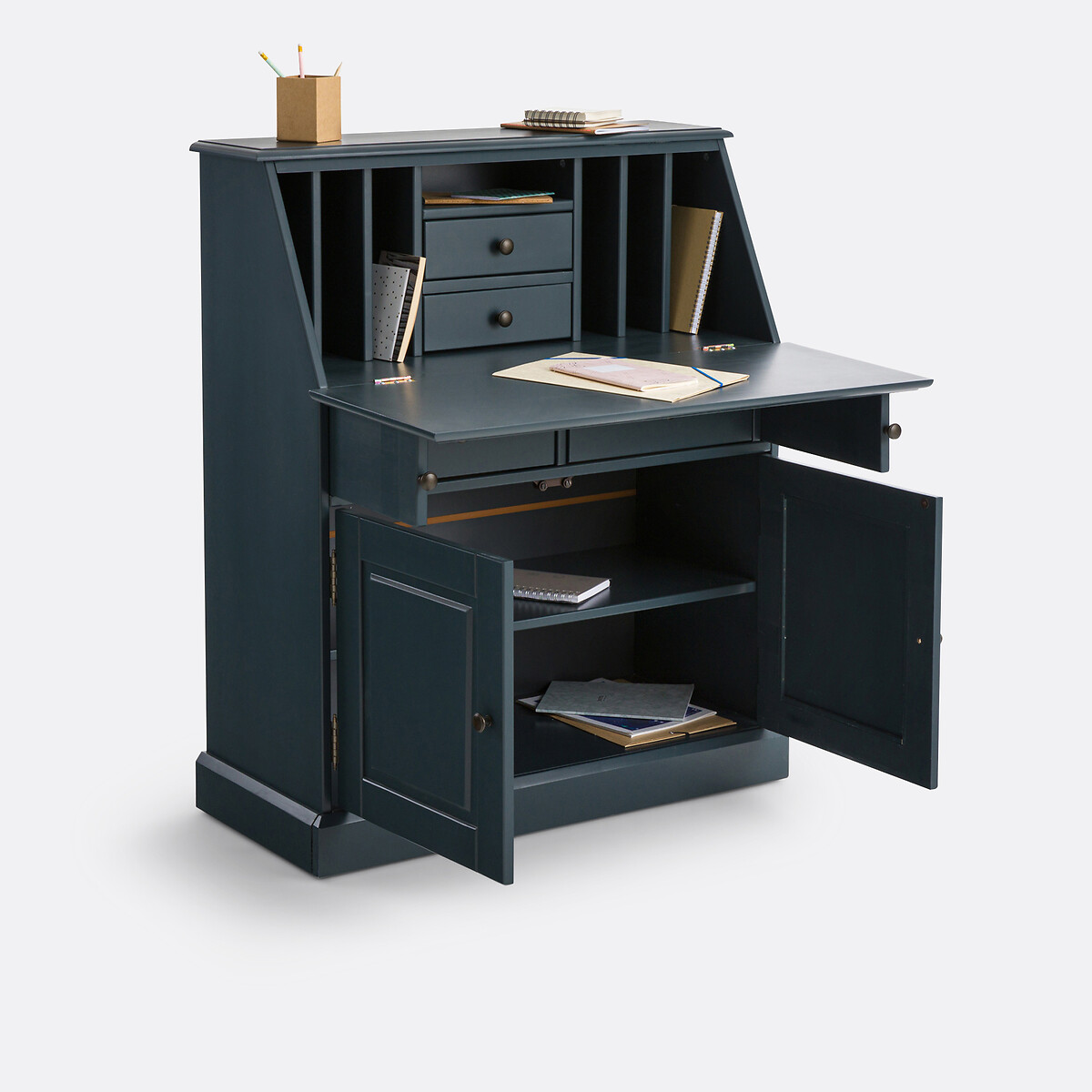 Bureau secrétaire Betta gris anthracite, LA REDOUTE INTERIEURS