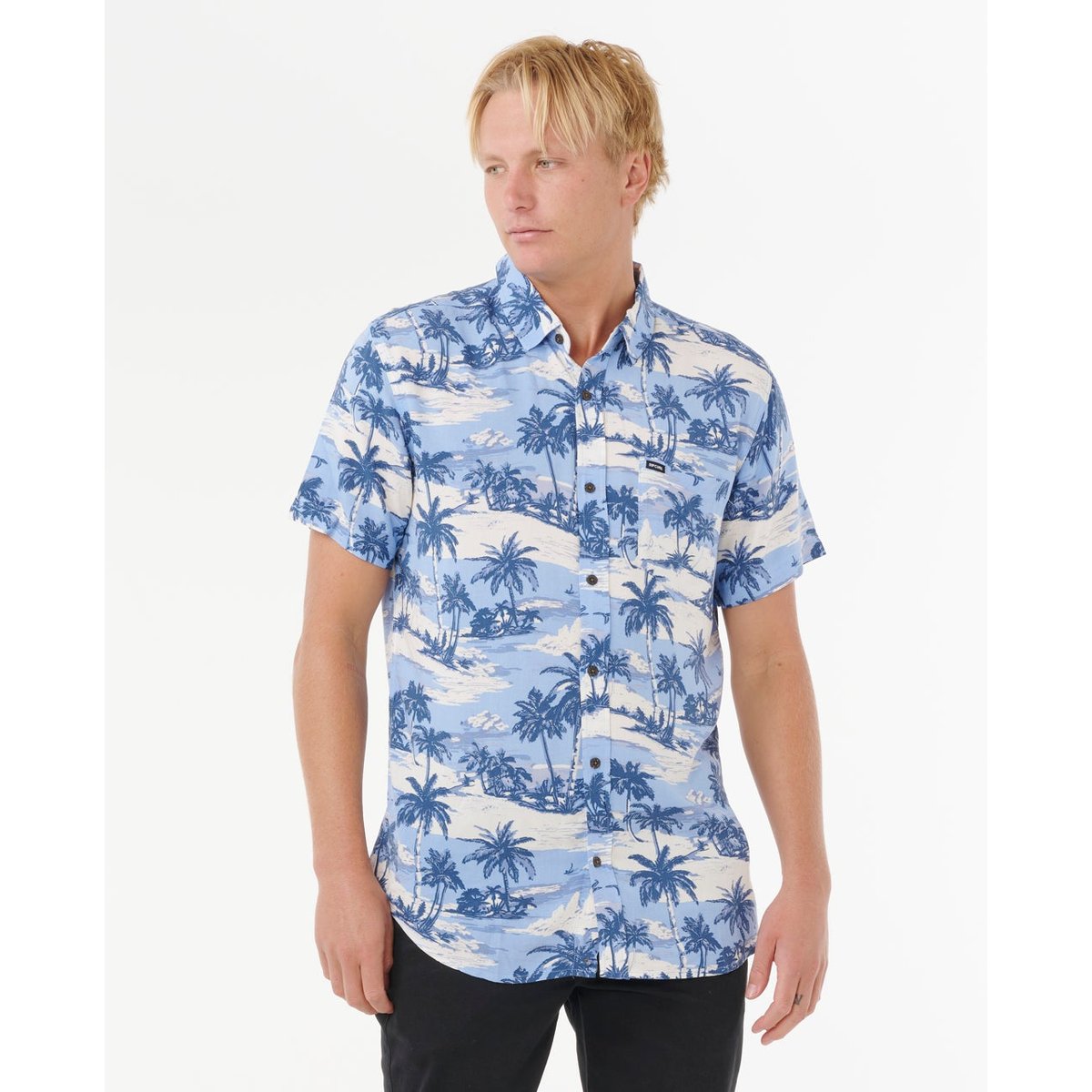 Chemise DREAMER BARREL KILLA S/S SHIRT sky blue, RIP CURL
