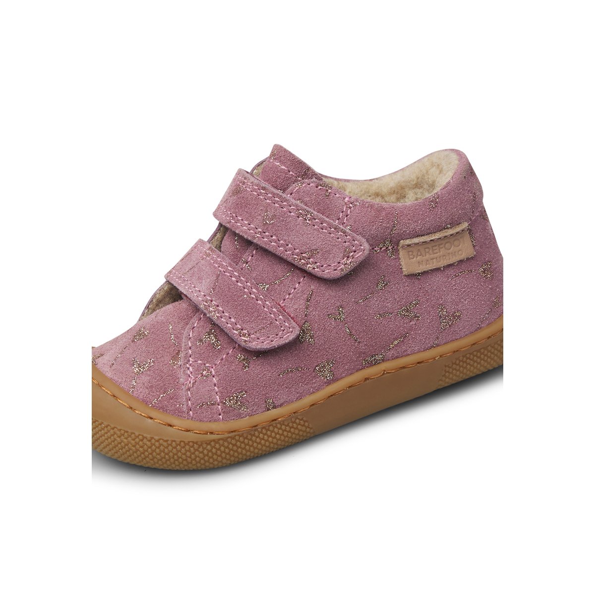 Chaussures barefoot en cuir et en daim BAREFOOT AMUR VL magnolia-platine, NATURINO