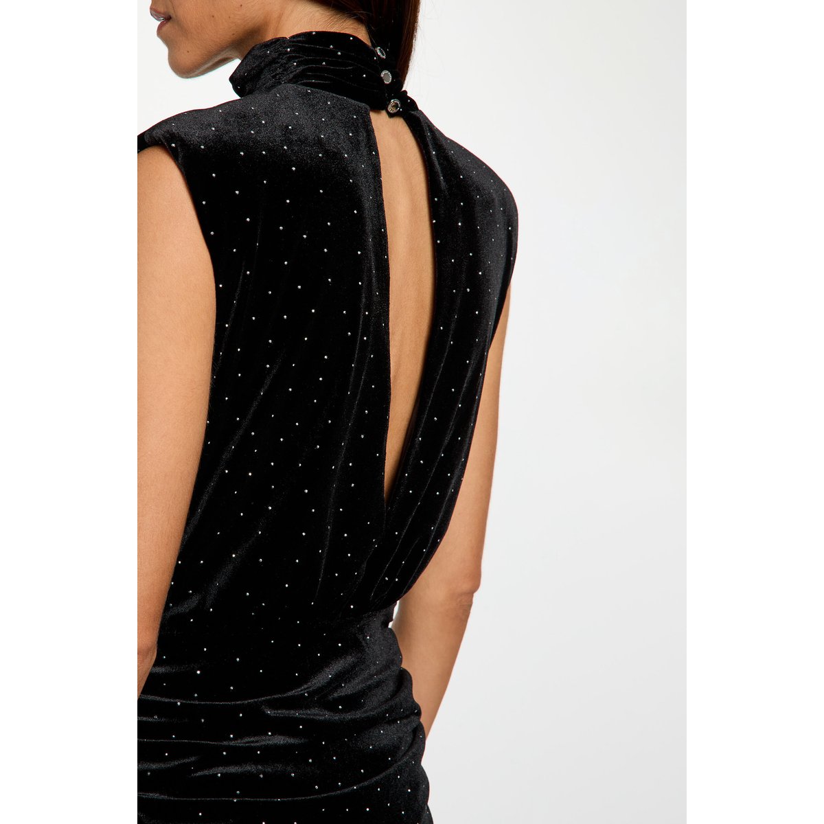 Robe longue velours noir, MORGAN